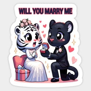 Animal Proposal, Cute Critter Engagement Sticker